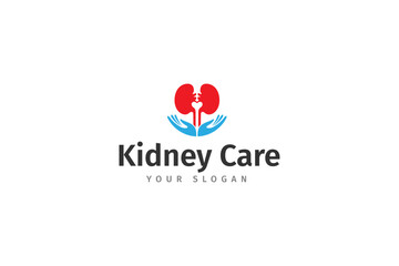 Kidney care logo template for health and medical