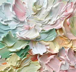 Soft pastel colored brush strokes in an abstract textured pattern