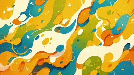Abstract Colorful Swirls and Shapes