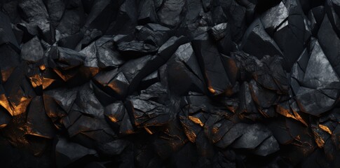 Dark & Rough Rock Wall with Hints of Warmth