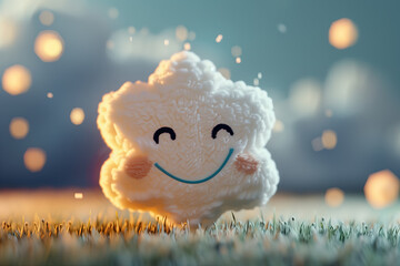 Fototapeta premium cute snowflake character
