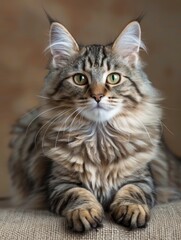 American Bobtail Cat in Profile View