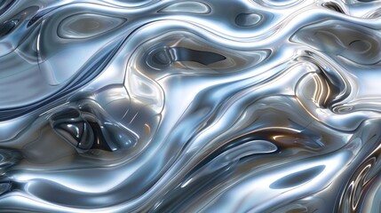 Obraz premium Abstract Liquid Metal Surface