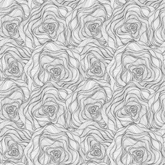 Seamless abstract hand-drawn pattern. hand drawn waves background for your design.