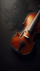 Fototapeta premium Violin on black background