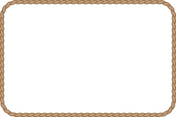 Rectangle rope frameborder with 6x4 aspect ratio web, banner, presentation, cut out, isolated with transparent background. vector illustration. © i_fleurs