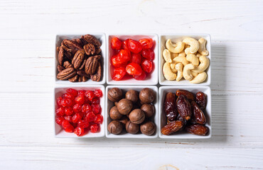 Mix of dried and candied fruits and nuts