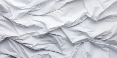 Obraz premium White Crumpled Fabric Texture