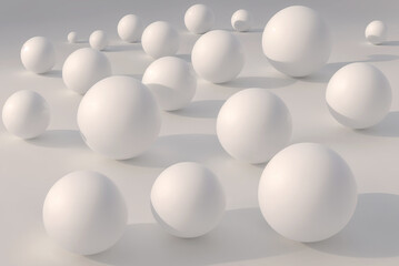 Big white balls. Background of white balls