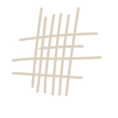 Abstract Doodle Line Element Icon. Irregular Imperfect Hand Drawn Childish Shape Silhouette. 