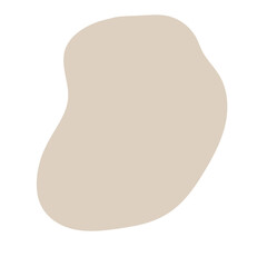 Abstract Doodle Blob Symbol Element Icon. Beige Shape Silhouette Curly Simple Decoration Element Sign. 