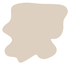 Abstract Doodle Blob Symbol Element Icon. Beige Shape Silhouette Curly Simple Decoration Element Sign. 