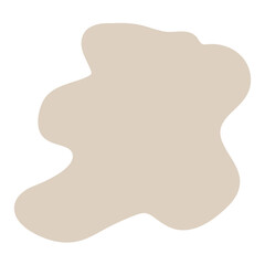 Abstract Doodle Blob Symbol Element Icon. Beige Shape Silhouette Curly Simple Decoration Element Sign. 