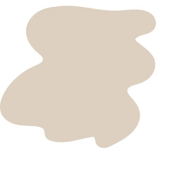 Abstract Doodle Blob Symbol Element Icon. Beige Shape Silhouette Curly Simple Decoration Element Sign. 
