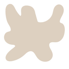 Abstract Doodle Blob Symbol Element Icon. Beige Shape Silhouette Curly Simple Decoration Element Sign. 