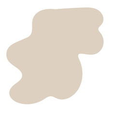 Abstract Doodle Blob Symbol Element Icon. Beige Shape Silhouette Curly Simple Decoration Element Sign. 
