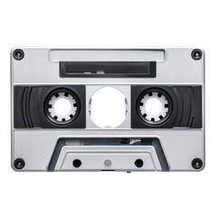Fototapeta premium white and black tape cassette retro Hole in Middle transparent background