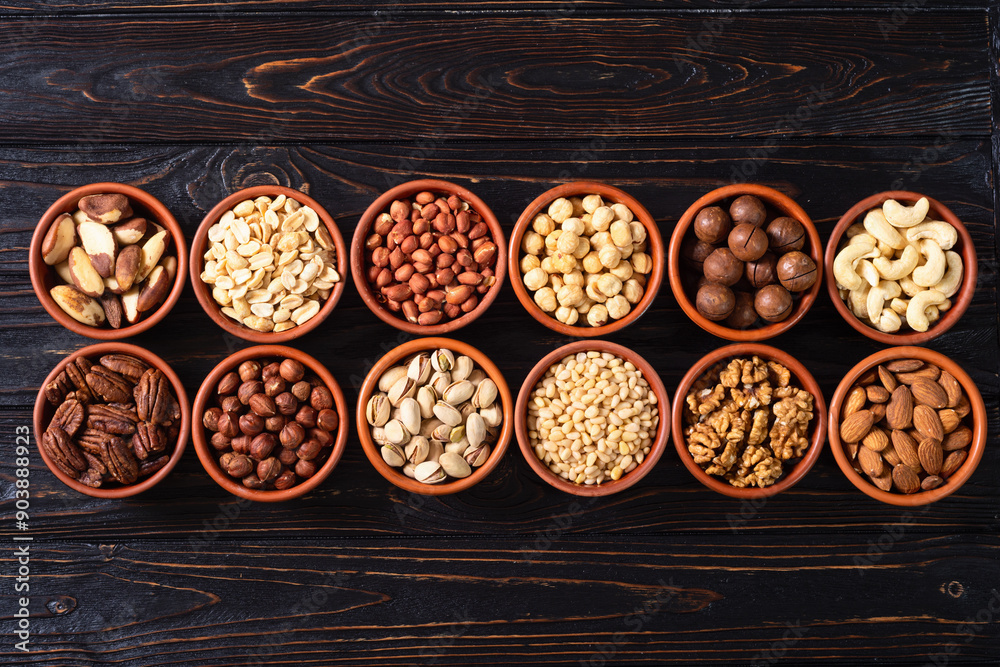 Canvas Prints mix of nuts in bowl . food background