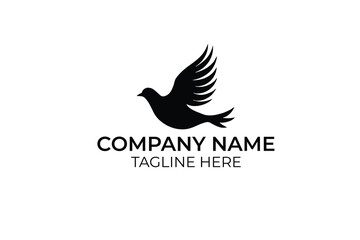 Fototapeta premium dove of peace logo design 