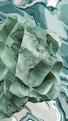 Mint green marble texture. Luxury abstract fluid art paint background. Beautiful modern 3d wallpaper
