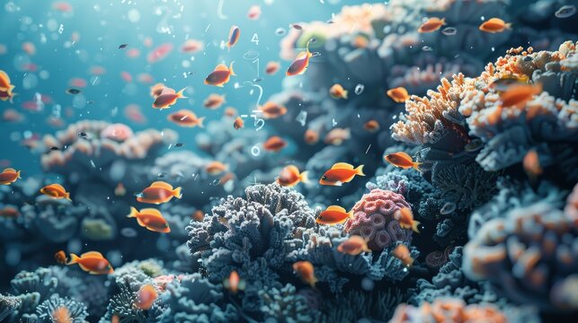 Currency Coral Dive into the Digital Financial Ecosystem with Data Fish and Stock Symbol Reefs