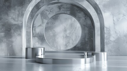 Product Launch Presentation with Silver Background