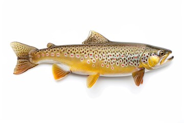 Trout isolated on a white background