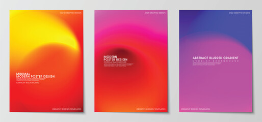 Overlapping color gradients, Modern abstract colorful graphic backgrounds for poster and cover design templates. Vector illustration