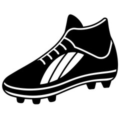A football boot vector art illustration	