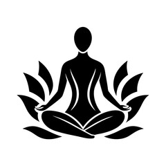 Body massage icon logo design silhouette vector art illustration.	