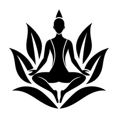 Body massage icon logo design silhouette vector art illustration.	