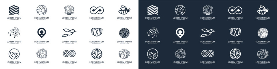 Abstract Logo And Icon Set