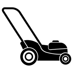 Lawn mower vector icon illustration	