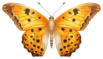 Fototapeta premium PNG Vibrant orange butterfly illustration