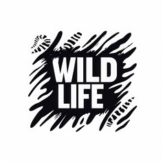 A logo with the text "WILD LIFE" and animal print patterns, like leopard skin or zebra stripes, on a white background. 