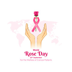 Vector illustration of World Rose Day social media feed template