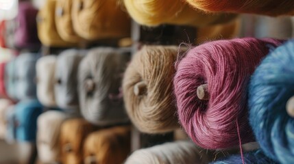 Alpaca wool dyed and woven naturally