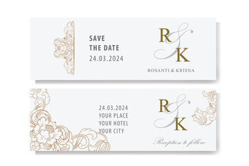 The Blooms Greenery Floral Foliage Ornament Corner Text Separator Elegance Frame for Invitations