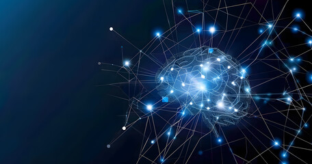 Fototapeta premium Digital Network Sphere with Neural Connections