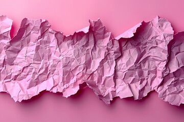 Obraz premium Abstract Crumpled Pink Paper Texture, Background Design for Print, Card, Poster