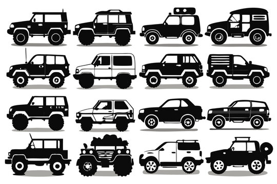 Silhouette of Jeep Wrangler, Rubicon, and Gladiator.