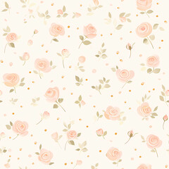 rose, floral print, Continuous in four directions	
