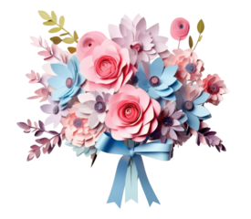 PNG Flower paper plant craft.