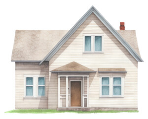 Obraz premium PNG House architecture building white background.