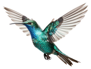Obraz premium PNG Hummingbird animal flying white background.