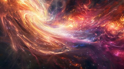 Cosmic Dreamscape: A Vibrant Interstellar Nebula Background