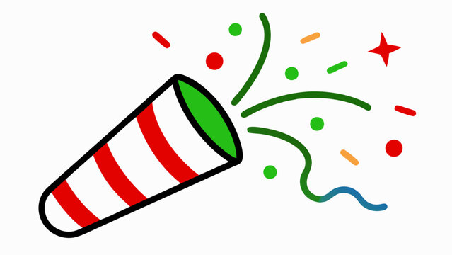 party popper exploding confetti celebration