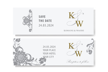 The Blooms Greenery Floral Foliage Ornament Corner Text Separator Elegance Frame for Invitations