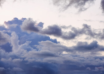 Dramatic sky background with clouds.