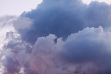 Dramatic sky background with clouds.